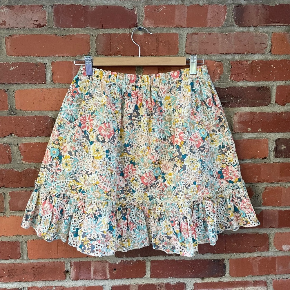 New NWT Solitaire Elastic Waist Skirt Liberty Print Sz Large L
